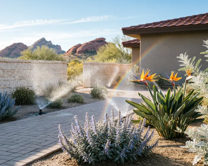 Professional lawn sprinkler system installation in Phoenix, AZ