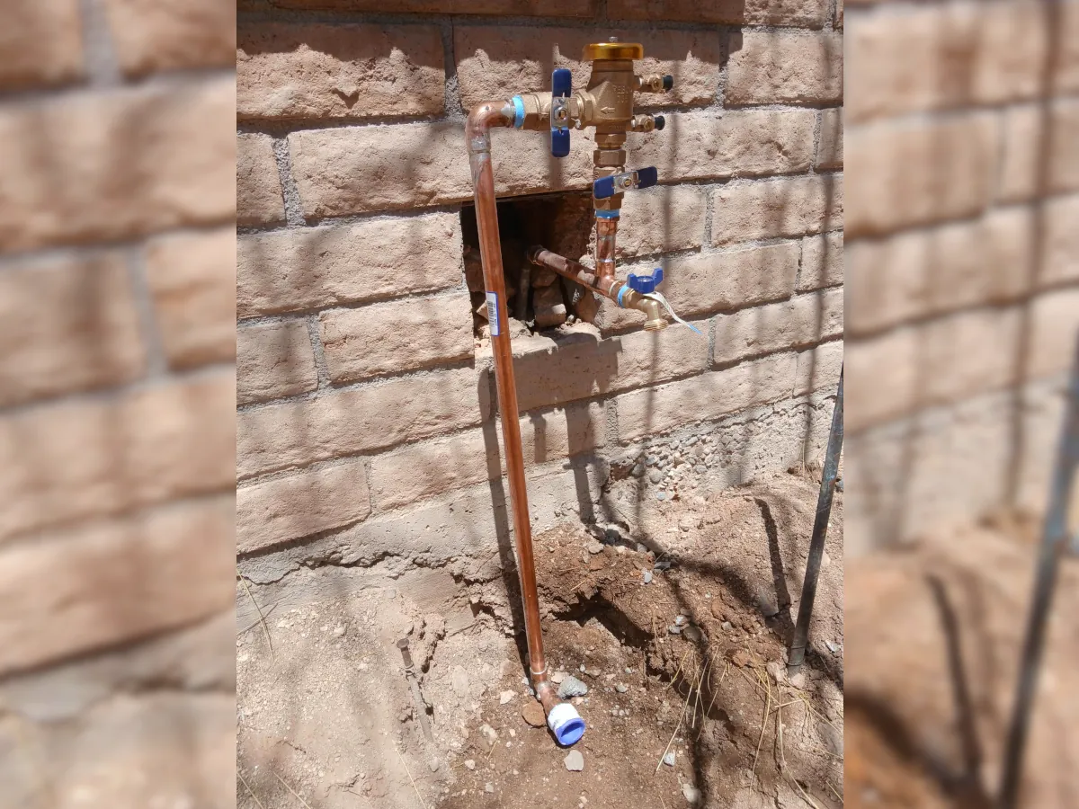 Irrigation system on a field