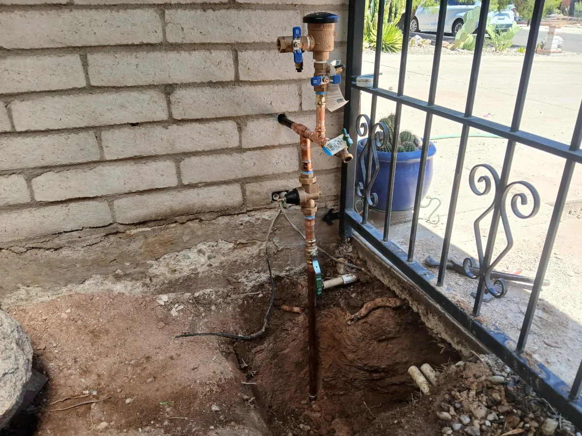 Irrigation system on a field